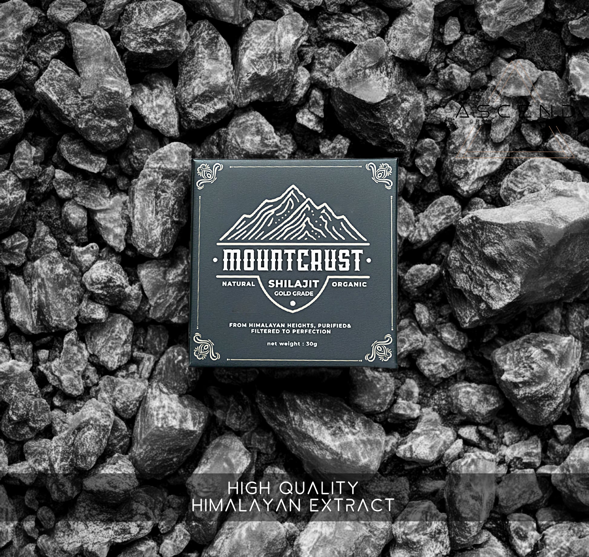 Mountcrust Shilajit Resin 30g – Pure Himalayan Extract - Mountcrust Shilajit